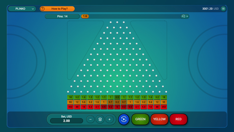 Plinko - gameplay and demo mode